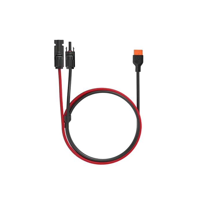 ZERO BREEZE solar panel charging cable with MC4 connectors for powering the the battery via solar energy.