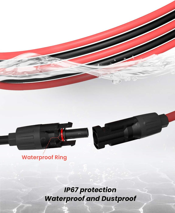 BougeRV Solar Extension Cable and 1 Pair of Solar Y Branch Parallel Connectors