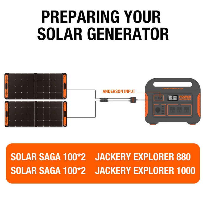 Jackery Solar Power Cable for E880/1000